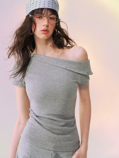 Airy Asym Tee Pants Set
