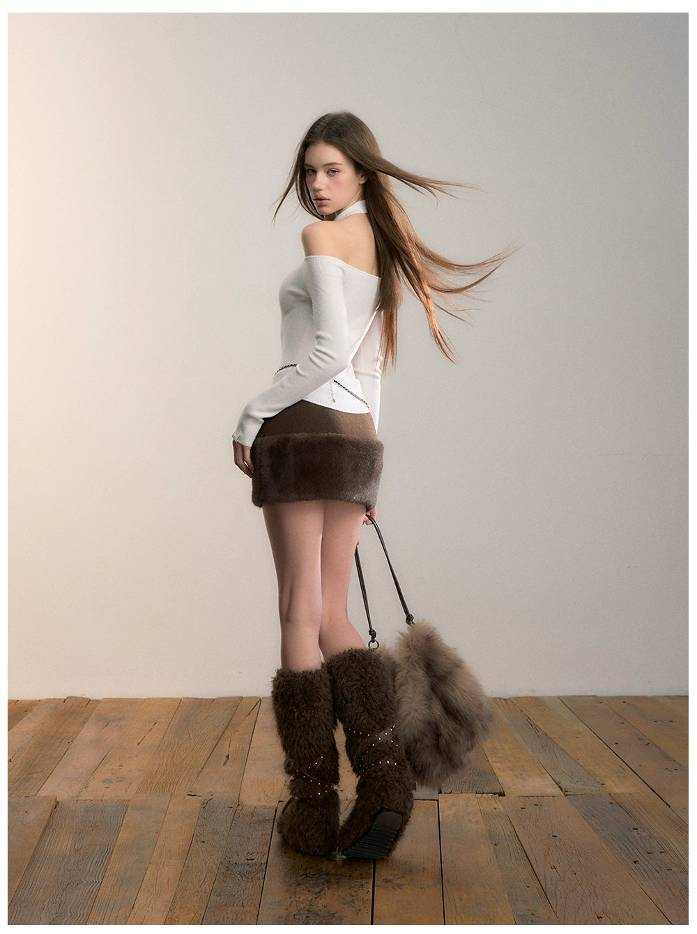 Rib Knit Off-Shoulder Two-Way Top