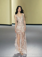 Floral Lace Slip Maxi Dress