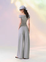 Airy Asym Tee Pants Set