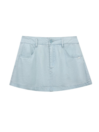 Light Blue A-Line Skirt
