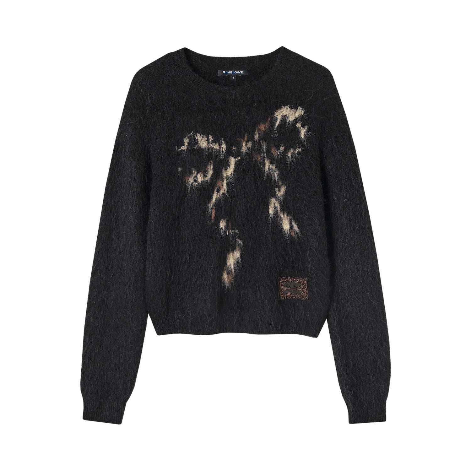 Leopard Bow Crewneck Sweater