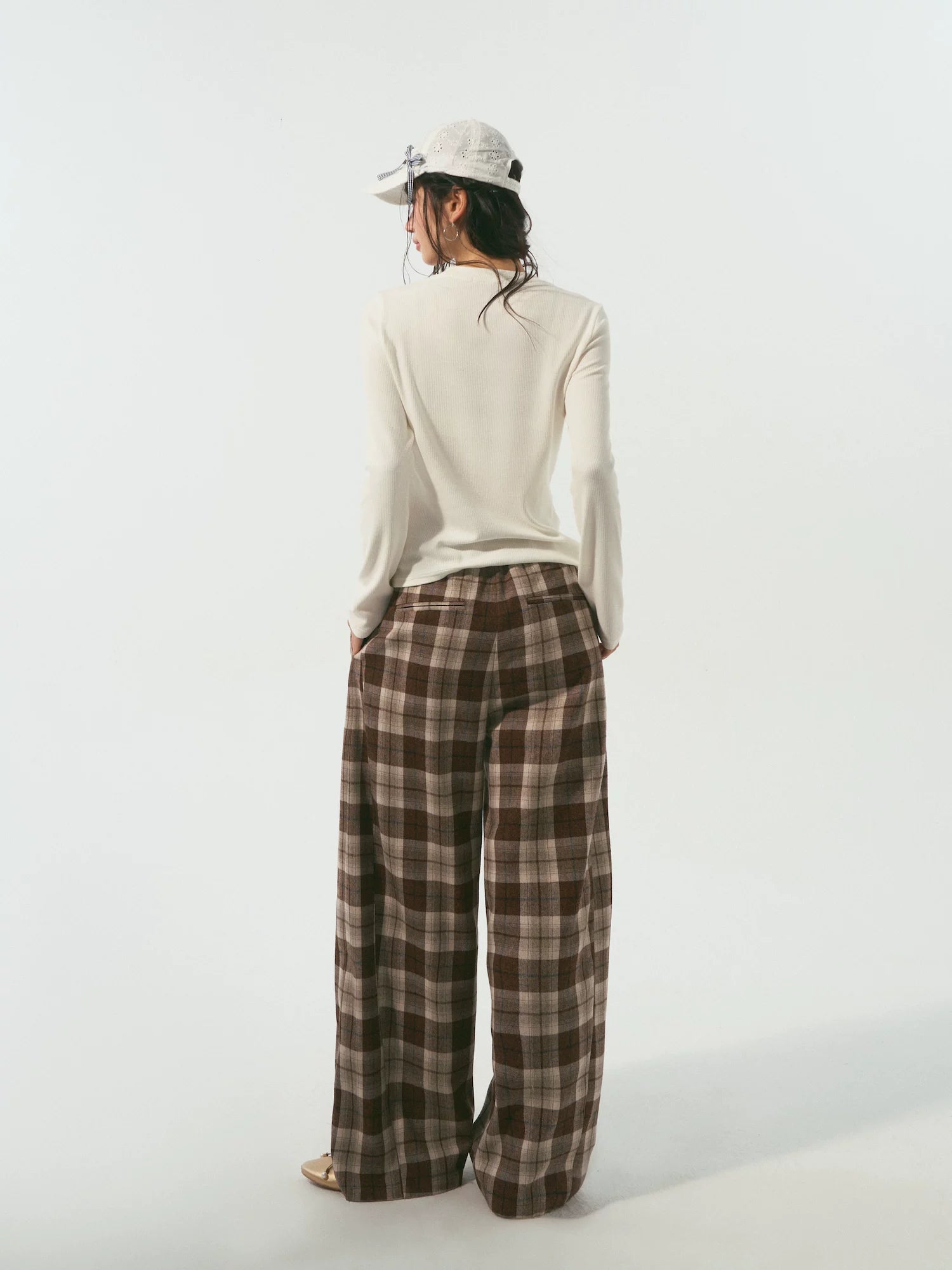 Double Waist Curved Pants
