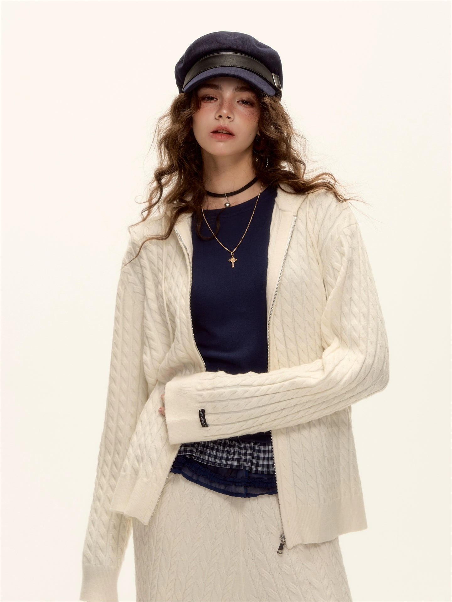 Cable Zip Hoodie Pants Set