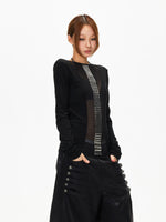 Rhinestone Mesh Tee