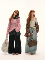 Washed Vintage Wide-Leg Jeans