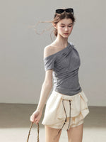 Asymmetric Short Sleeve Top