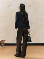 Navy Fur Collar Jacket