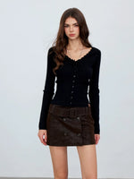 Vintage Belted A-Line Skirt