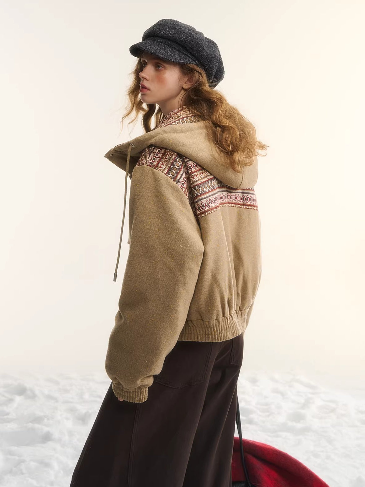 Fair Isle Hooded Down Jacket