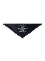Lace-Trimmed Silk Feel Headband Triangle Scarf