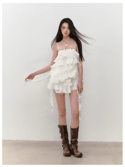 Ribbon-Strap Cake Top &amp; Skirt Set