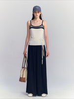 Linen Blend Wide Pants