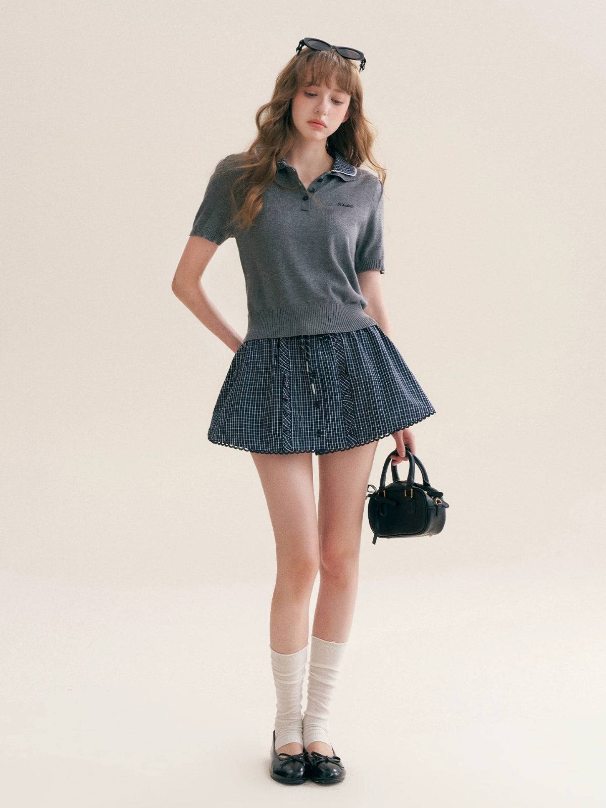 Wool Polo Knit Set