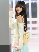 Apricot Off Shoulder Cover Up