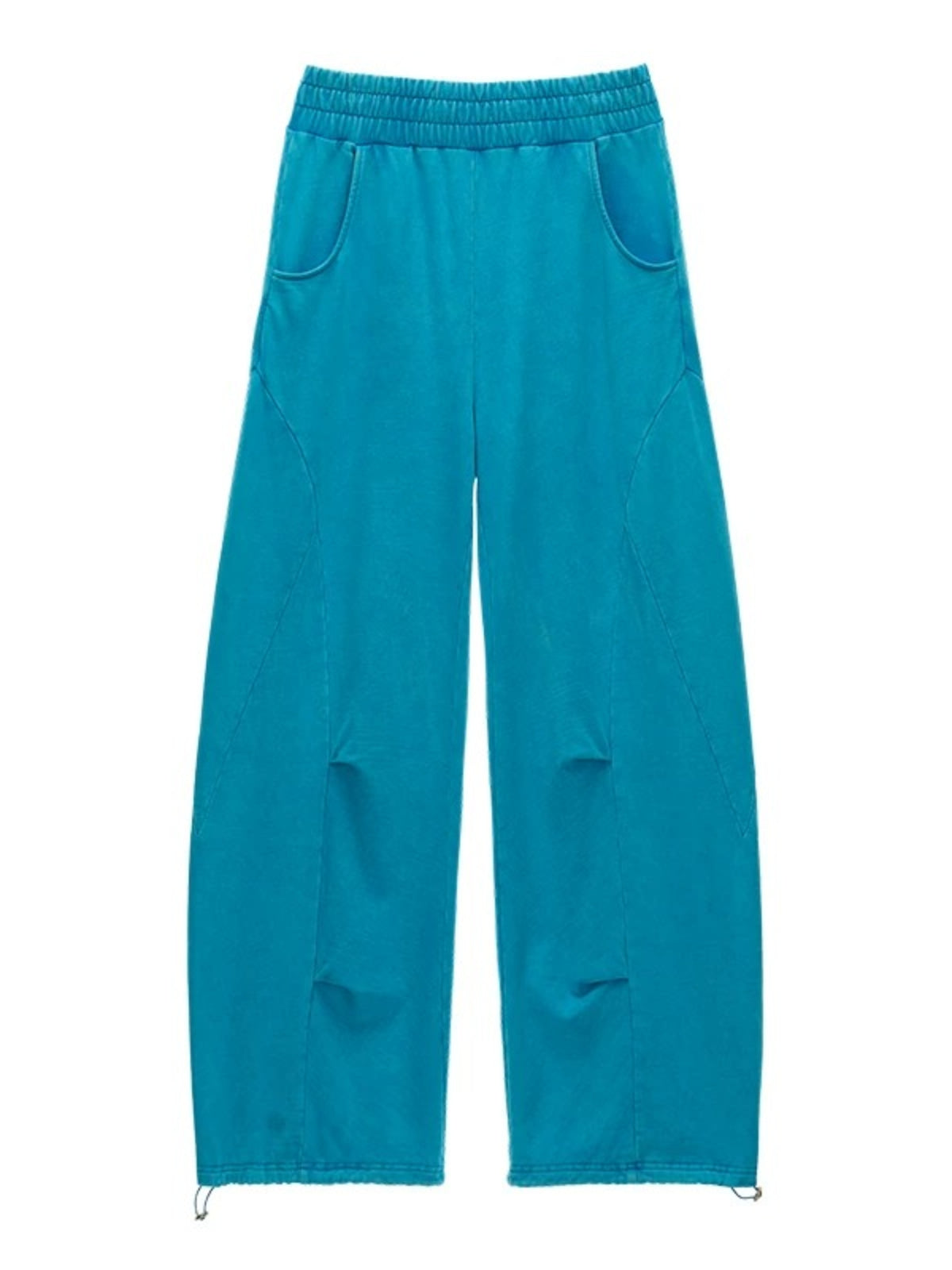 Washed Wide-Leg Casual Sweatpants