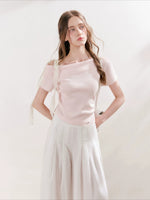 Asymmetric Lace Knit Top