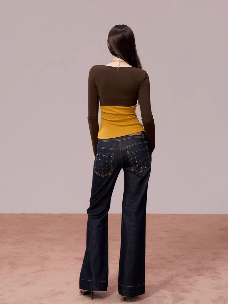 Bandeau Faux Two-Piece Top