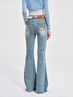 Equestrian Washed Flared Jeans