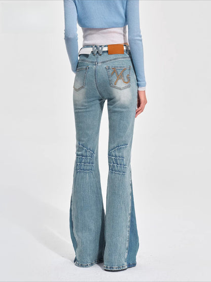 Equestrian Washed Flared Jeans