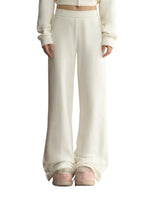 High Waist Fleece-Lined Straight-Leg Pants