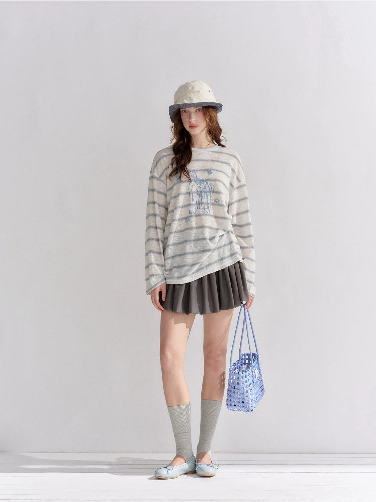 Bubble Hem Mini Skirt