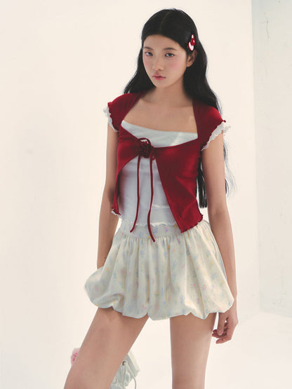 Contrast Fake Two-piece Short-sleeve T-shirt