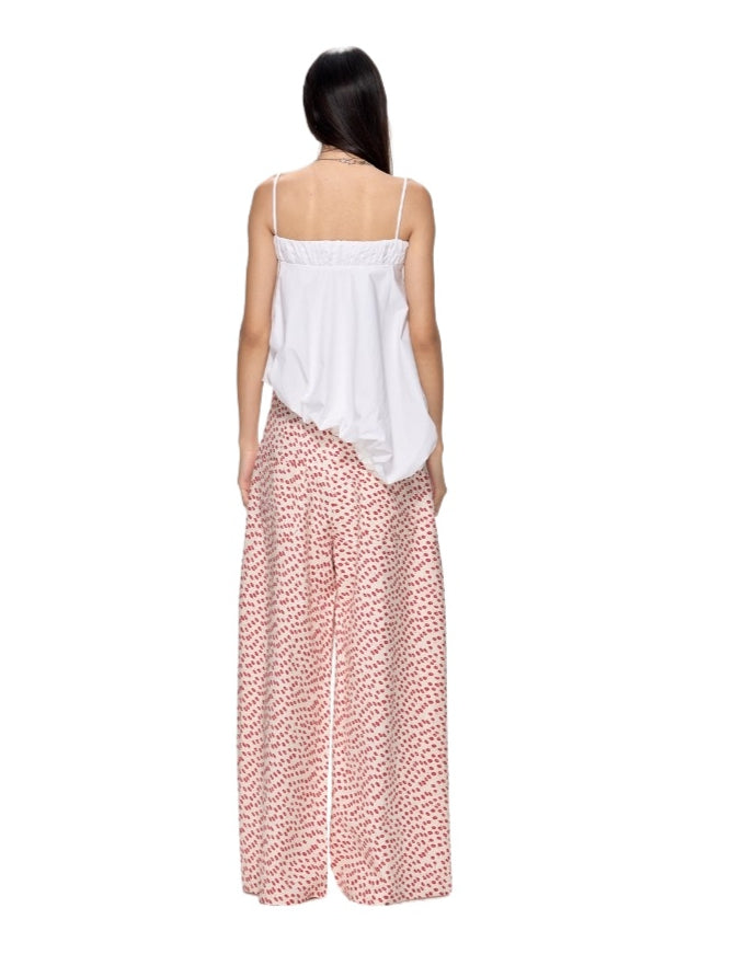 White Backless Irregular Hem Design Camisole