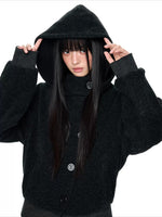 Hooded Button Jacket