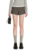 Mesh-Trim A-Line Shorts