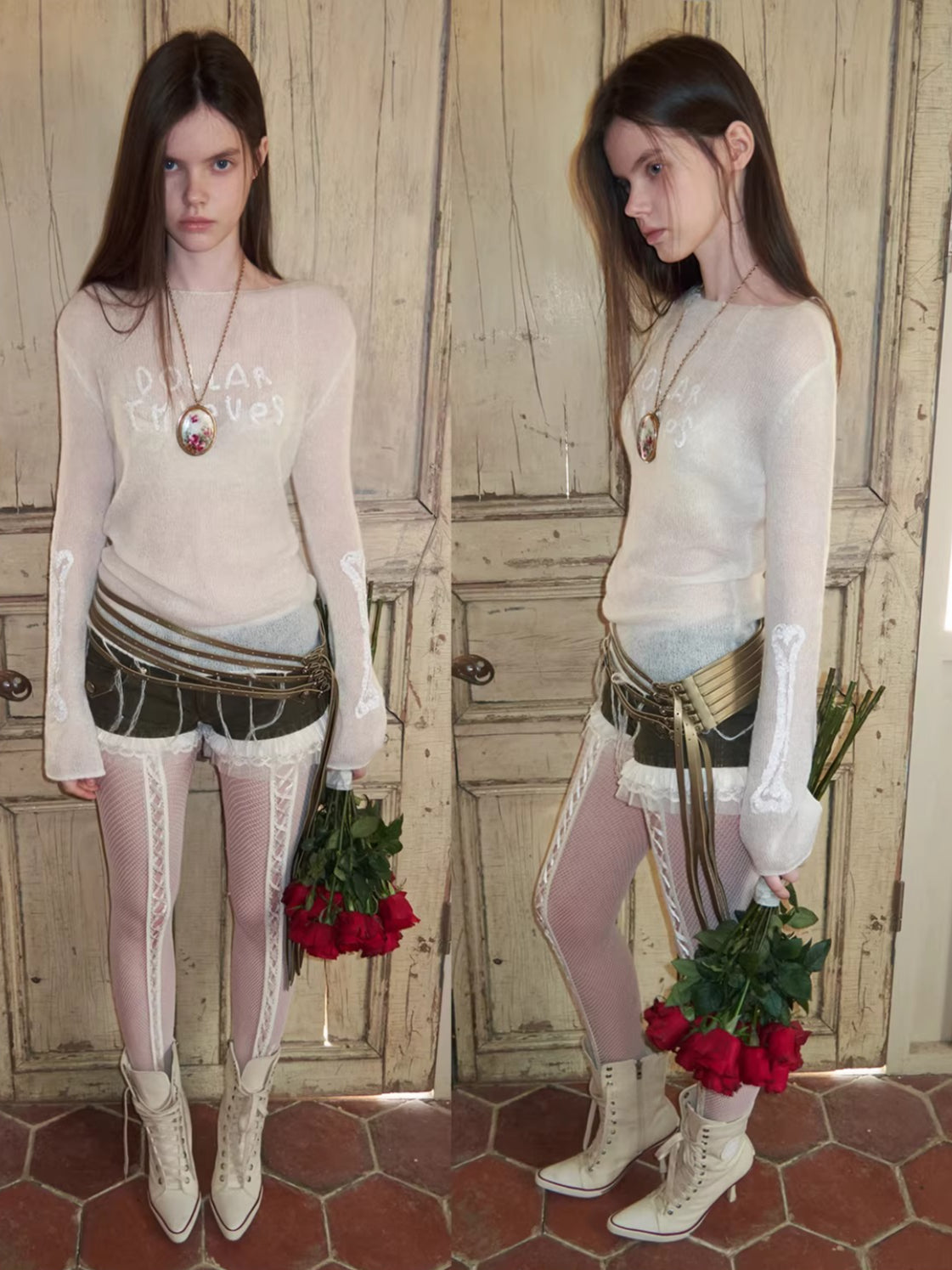 Mohair Sequin Sheer Top