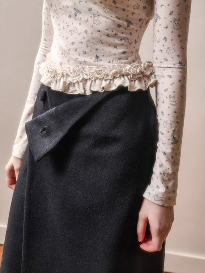 Soft Wool Blend Mini Skirt