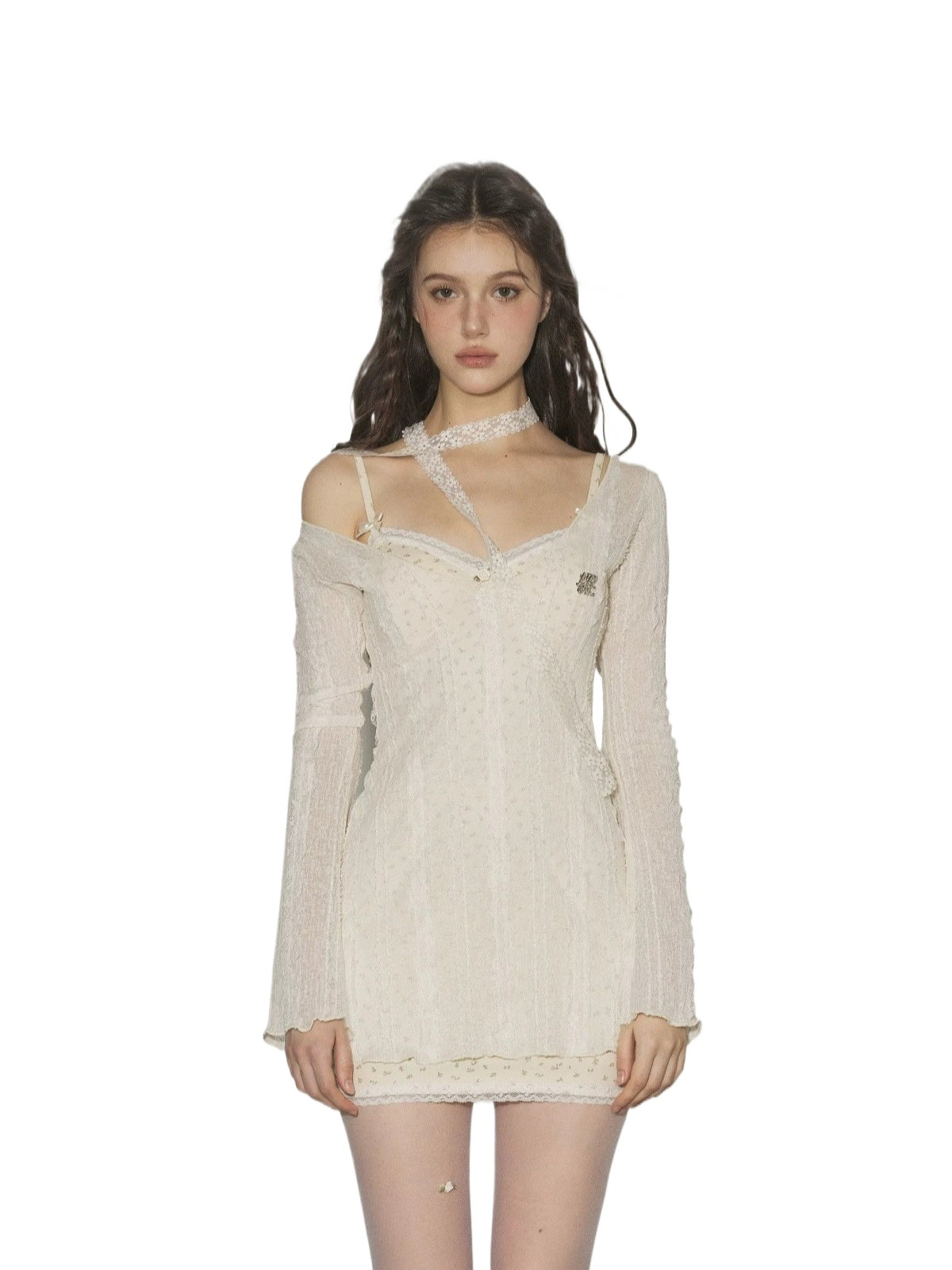 Floral Lace Layered Dress