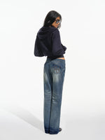 Vintage Whiskered Low Rise Jeans