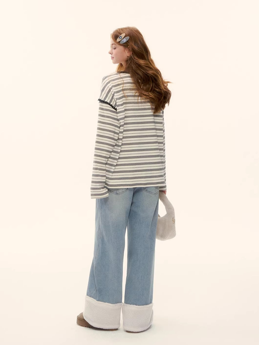 Striped Embroidery Pegasus Tee