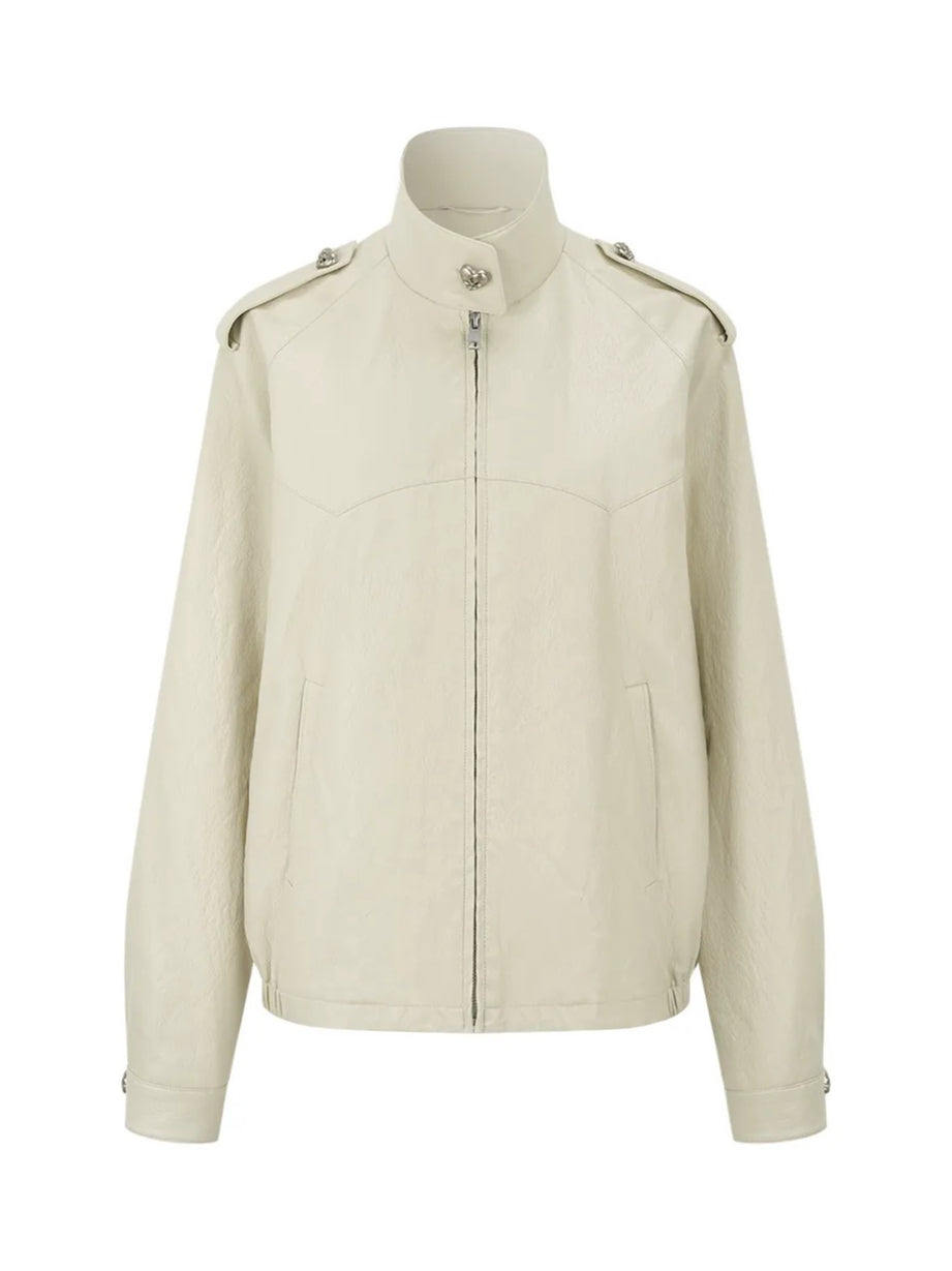 Litchi Leather Jacket