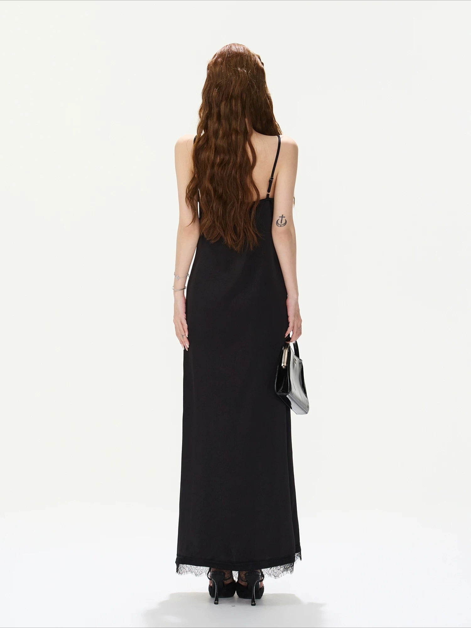 Black Lace V-Neck Dress
