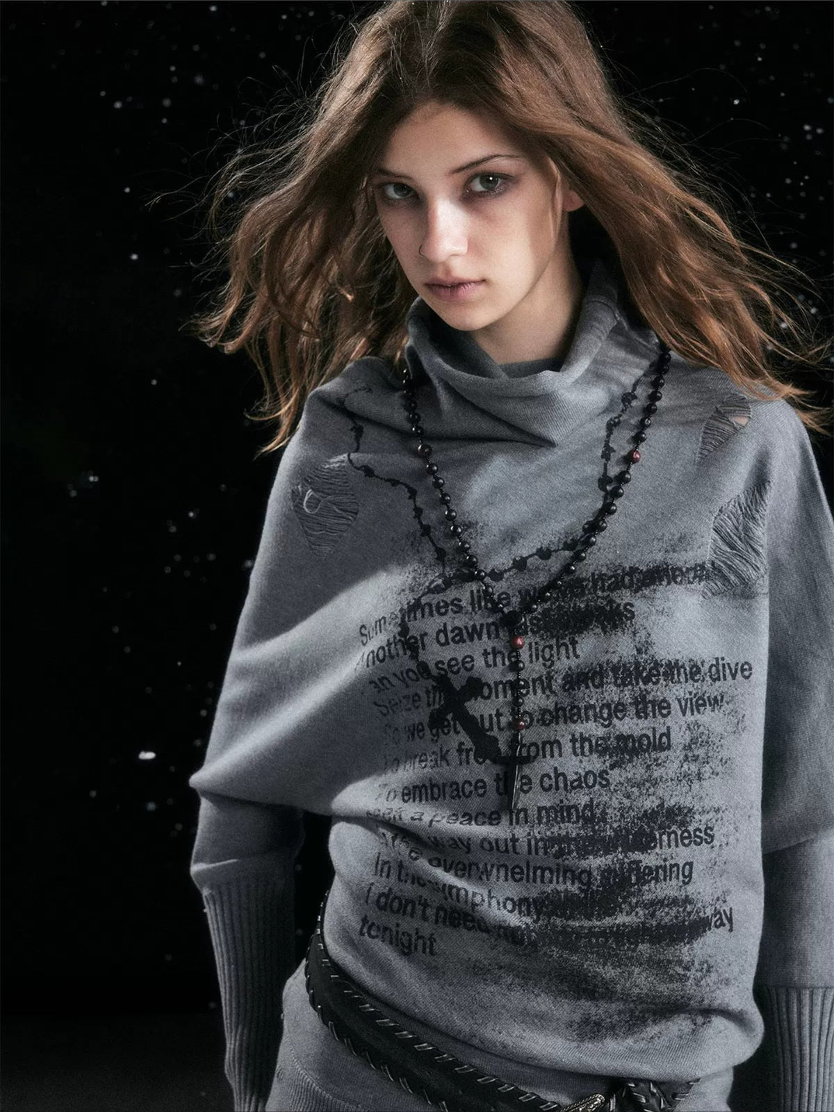 Asymmetric Chain Sweater