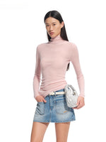 Megan Wool Turtleneck Blouse