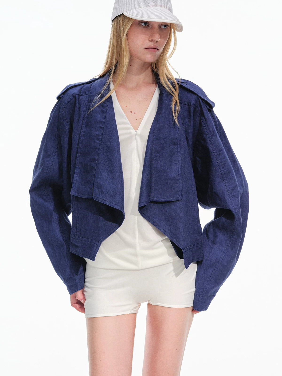 Linen Cropped Jacket