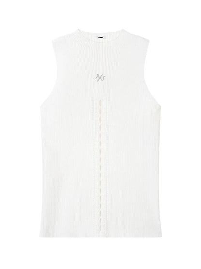 Ribbed Wool Knit Tank