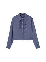 Plaid Ruffle Shirt & Skirt Set