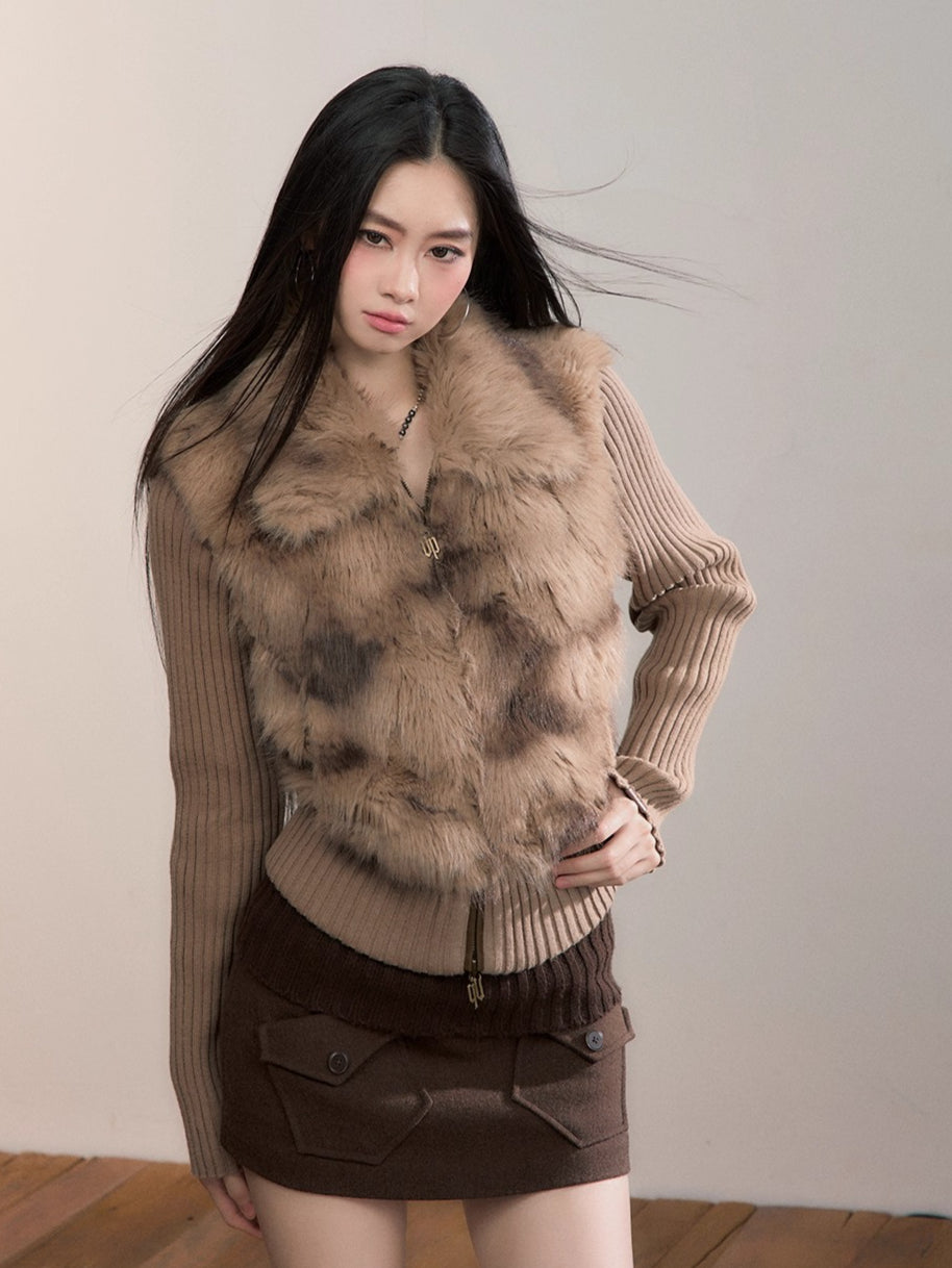 Knit Waist Pocket Mini Skirt