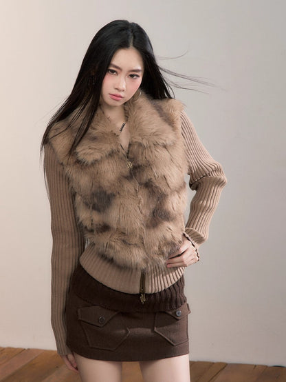 Knit Waist Pocket Mini Skirt