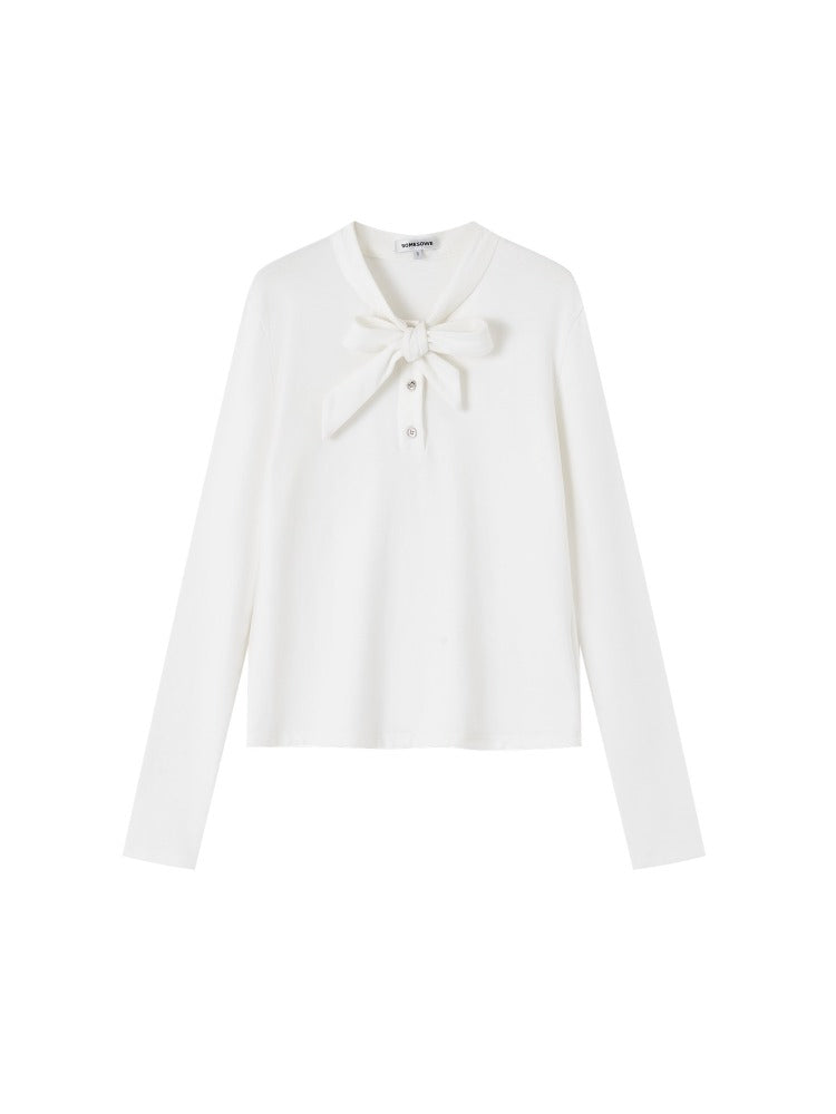 Bow-Tie Velour T-shirt