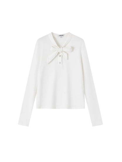 Bow-Tie Velour T-shirt