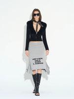 Fur Collar Zip Knit Jacket