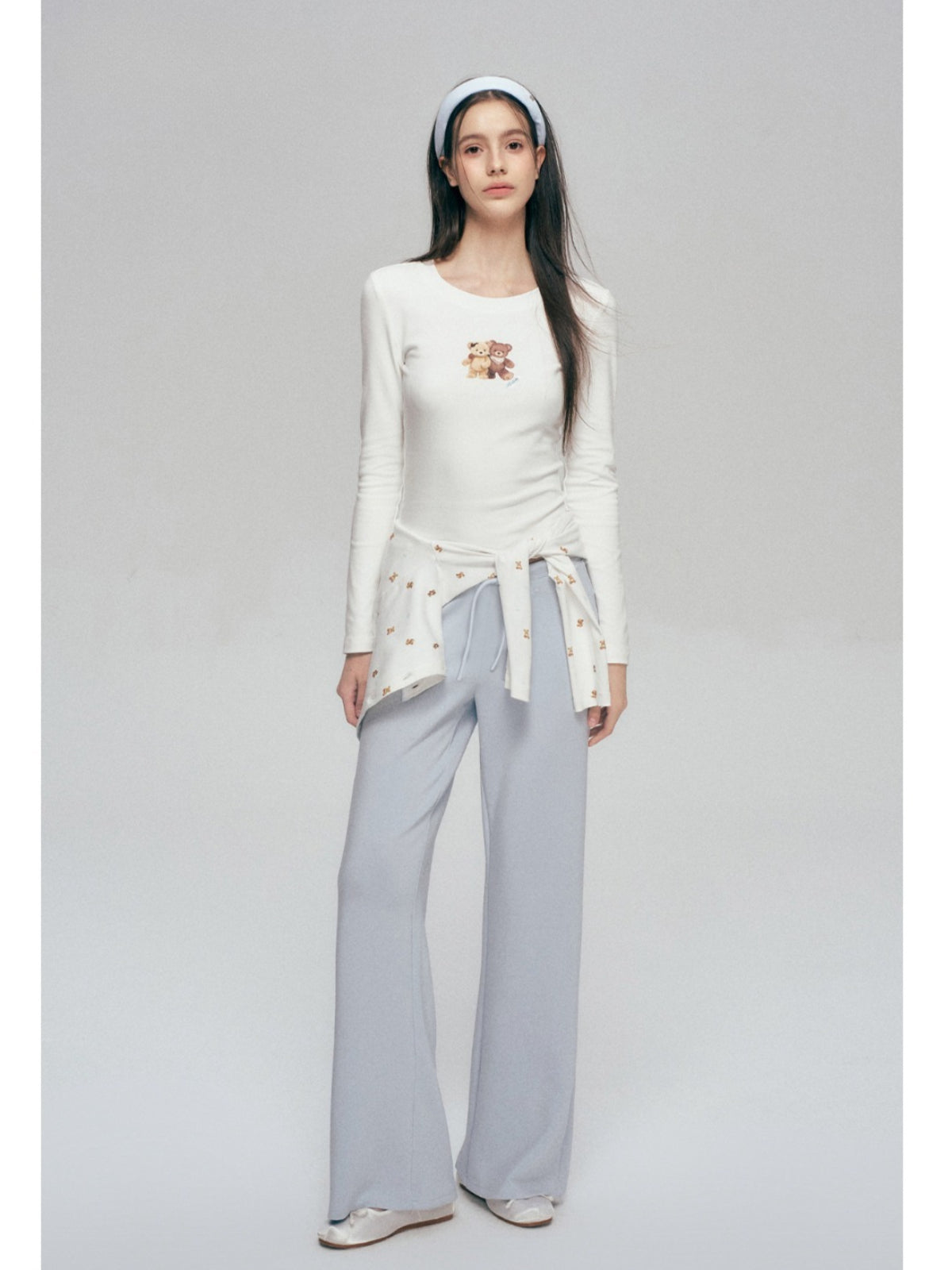 V Waist Straight Pants