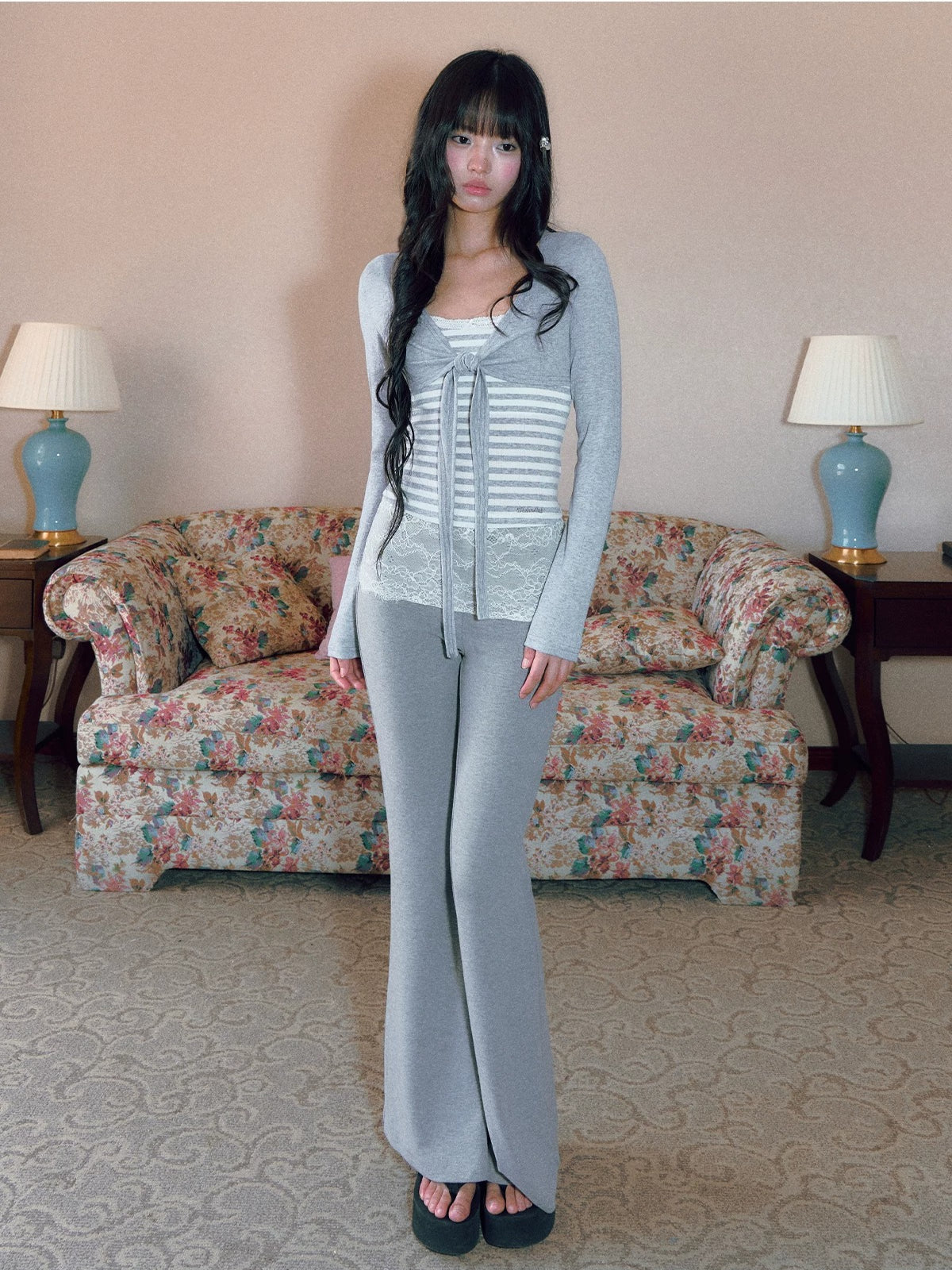 Stripe Lace Set
