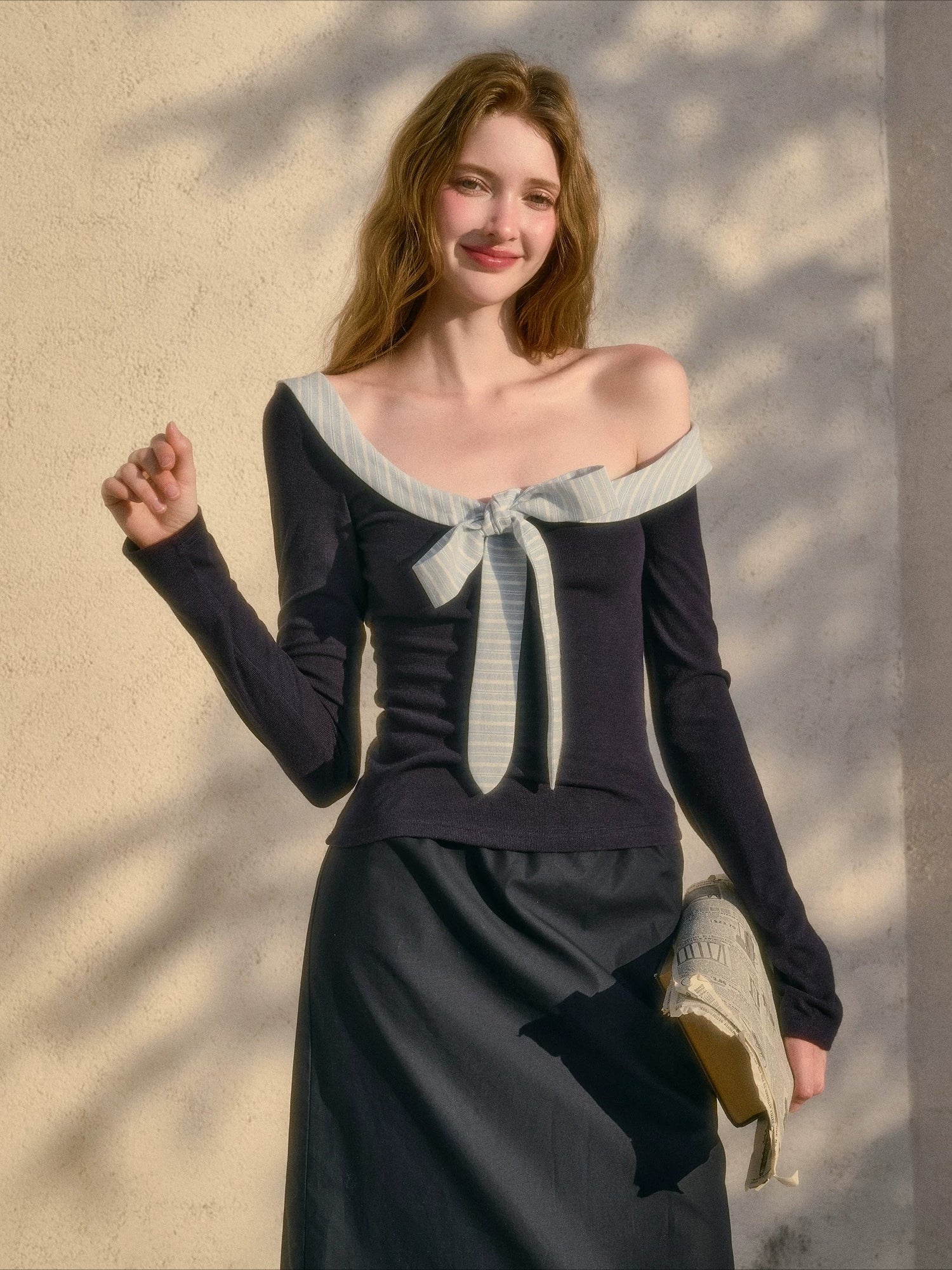 Bow Tie Knit Top